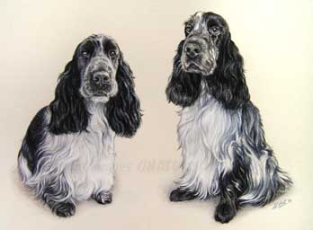 tableau animalier de Cokers Bleus